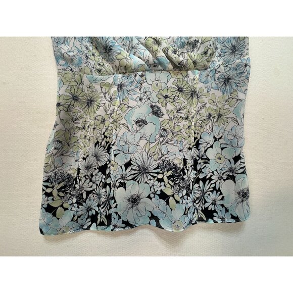 Nine & Co. Ninewear Floral Blouse Womens Size 10 Multicolor Boho Y2K Sleeveless - Picture 4 of 11